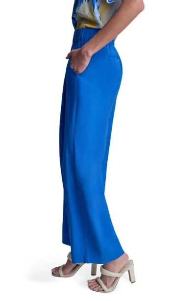 Dkny Rumpled Voile Pull-on Pants In Blue