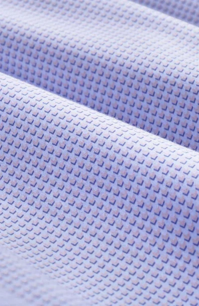 Bugatchi Devon Ooohcotton® Optical Grid Print Button-up Shirt In Blue