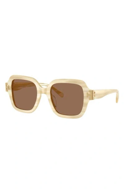 Tory Burch 51mm Polarized Square Sunglasses In Multi