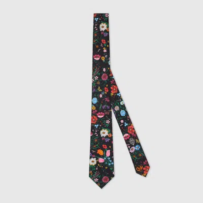 Gucci Printed Silk Tie In Multi