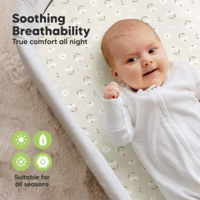 Keababies 2-pack Soothe Fitted Bassinet Sheets In Multi