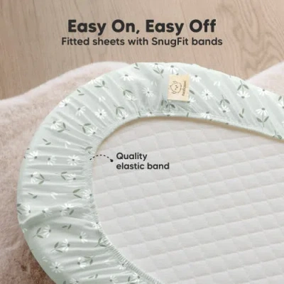 Keababies 2-pack Soothe Fitted Bassinet Sheets In Multi