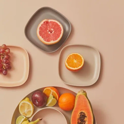 Ekobo Square Side Plate In Gray