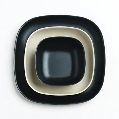 Ekobo Square Medium Plate In Black