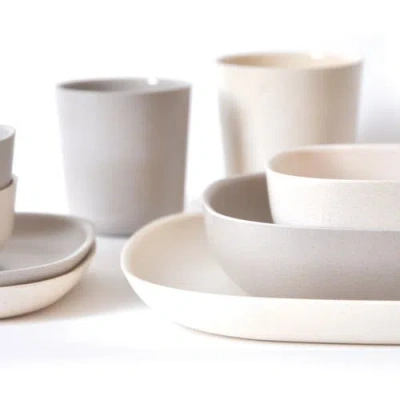 Ekobo Square Medium Plate In White