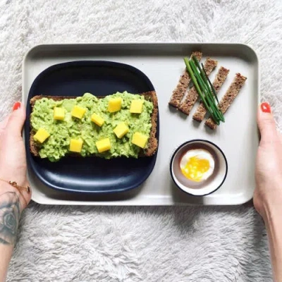 Ekobo Square Side Plate In Black