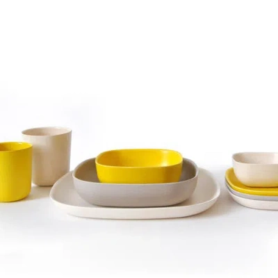 Ekobo Square Dinner Plate In White