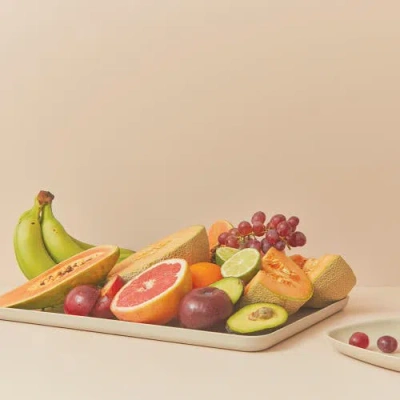 Ekobo Large Serving Tray In White