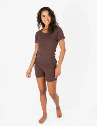 Leveret Short Cotton Solid Pajama Set In Multi