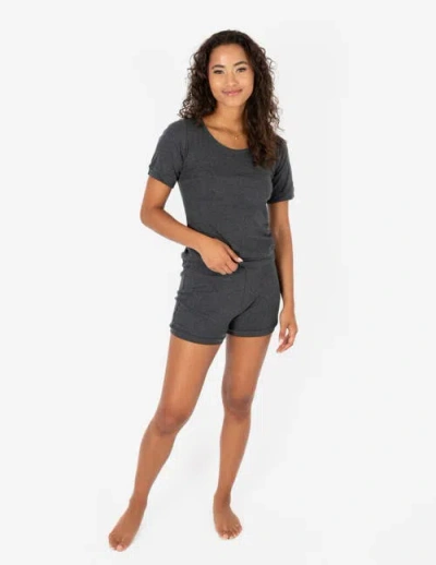 Leveret Short Cotton Solid Pajama Set In Multi