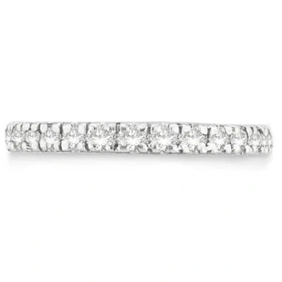 Allurez Eternity Stackable Ring Band 14k In Gray