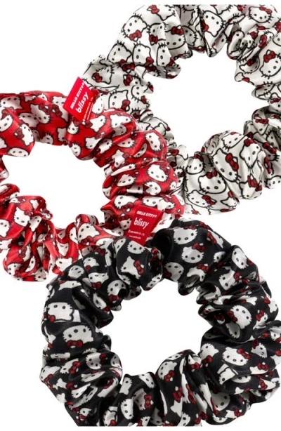 Blissy 3-pack Silk Scrunchies In Multi
