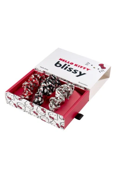 Blissy 3-pack Silk Scrunchies In Multi
