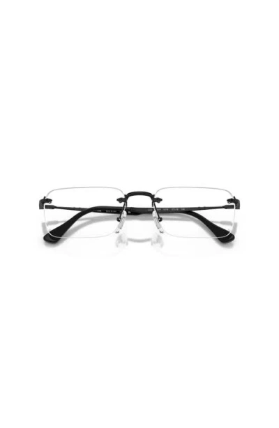 Persol 55mm Rectangle Optical Glasses In Black