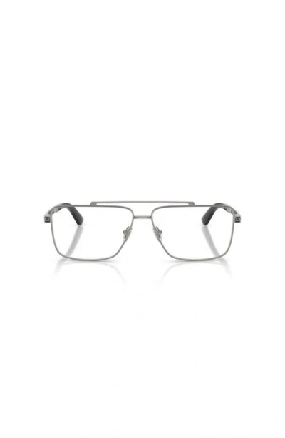Versace 58mm Rectangle Optical Glasses In Gray