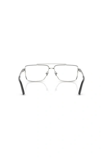 Versace 58mm Rectangle Optical Glasses In Gray