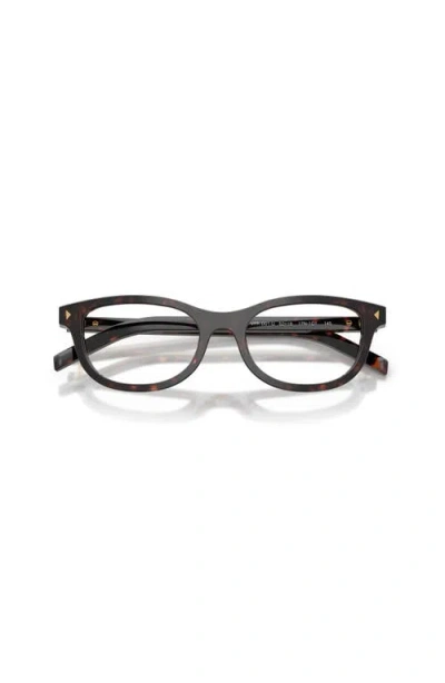 Prada 50mm Oval Optical Glasses In Multi