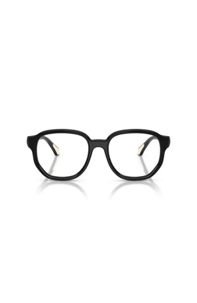 Moncler 55mm Rectangle Optical Glasses In Black