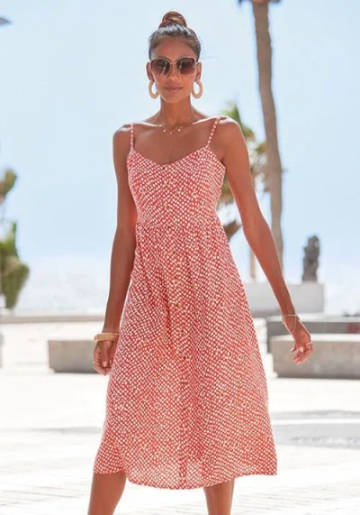 Lascana Button Up Panel Dress In Multi