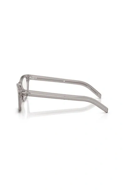 Prada 54mm Rectangle Optical Glasses In Gray
