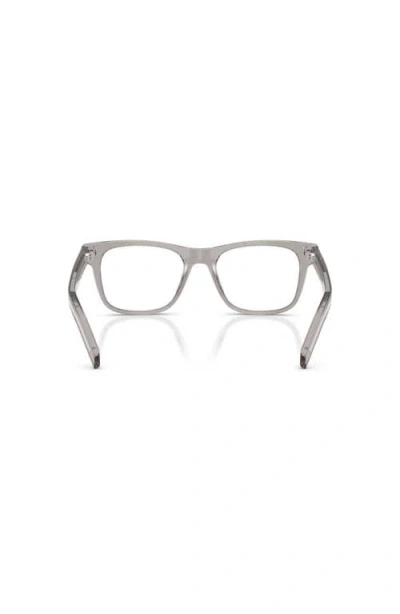 Prada 54mm Rectangle Optical Glasses In Gray