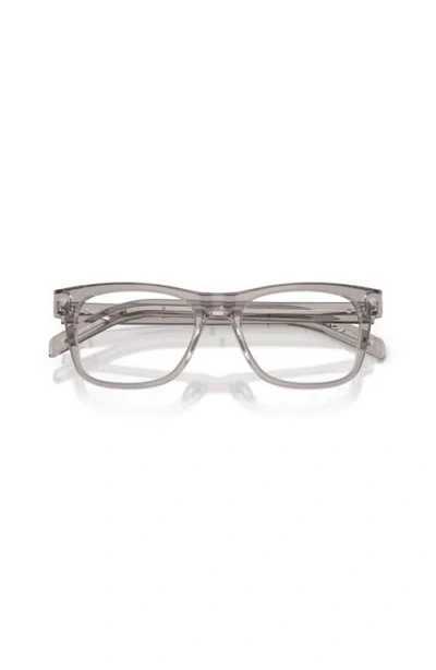 Prada 54mm Rectangle Optical Glasses In Gray