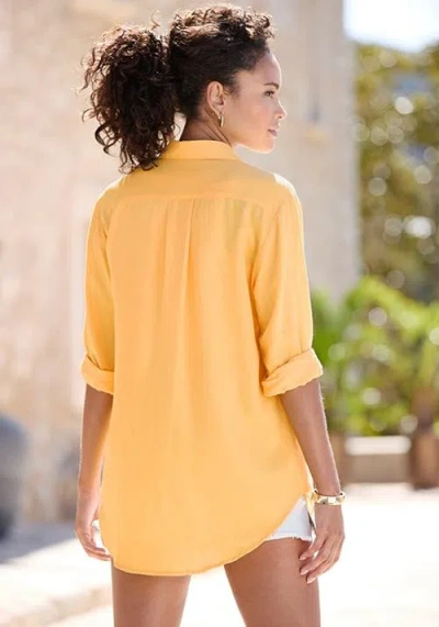 Lascana Button Down Blouse In Orange