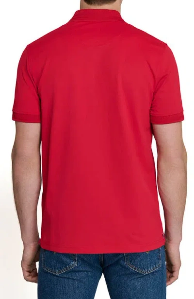 Construct Slim Fit Short Sleeve Solid Polo In Red