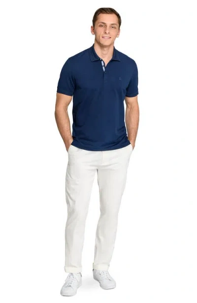 Construct Slim Fit Short Sleeve Solid Polo In Blue