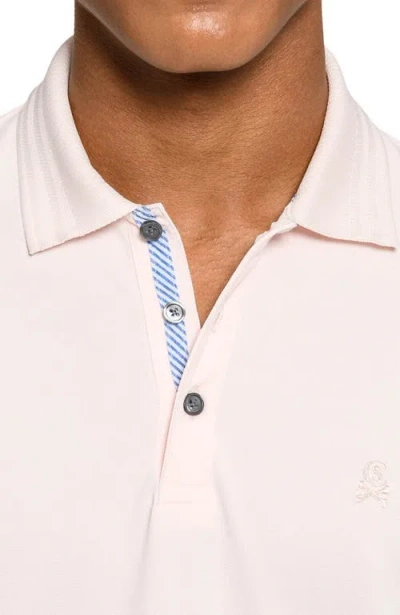 Construct Slim Fit Short Sleeve Solid Polo In Pink