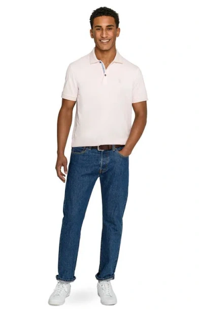 Construct Slim Fit Short Sleeve Solid Polo In Pink