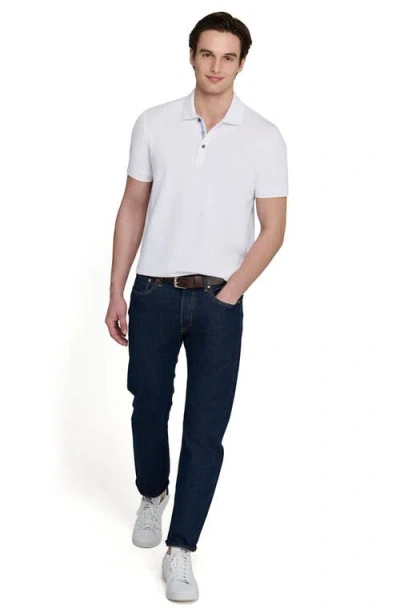 Construct Slim Fit Short Sleeve Solid Polo In White