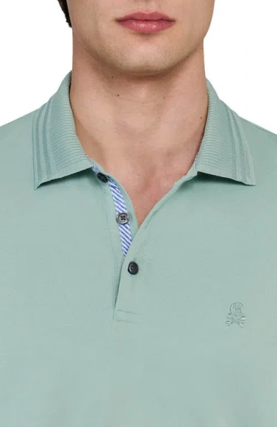 Construct Slim Fit Short Sleeve Solid Polo In Blue