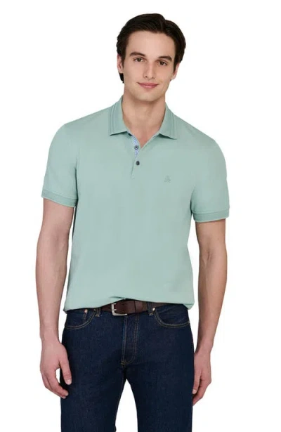 Construct Slim Fit Short Sleeve Solid Polo In Blue