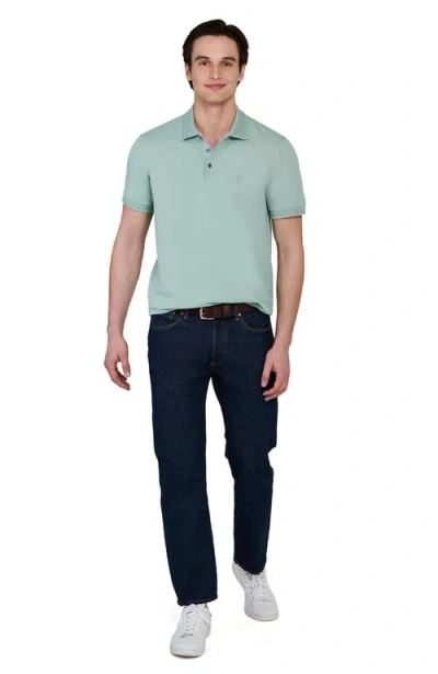 Construct Slim Fit Short Sleeve Solid Polo In Blue