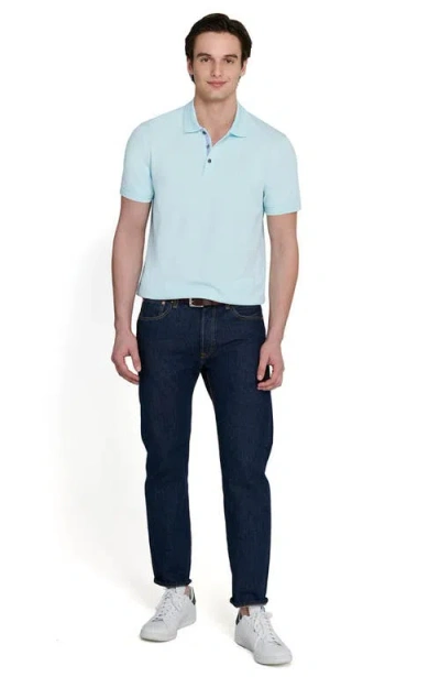 Construct Slim Fit Short Sleeve Solid Polo In Blue