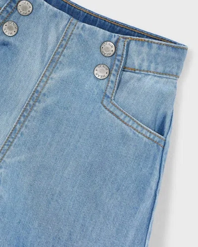 Mayoral Belt-loop Buttoned Shorts In Blue