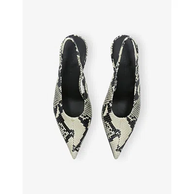 Khaite Bella Python-embossed Leather Pump In Multi