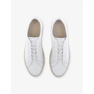 Common Projects Mens White Leather Achilles Leather Trainers In White