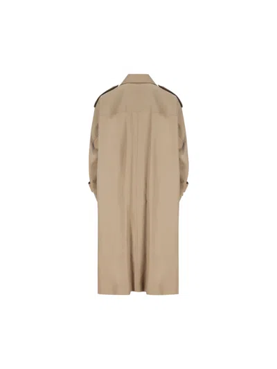 Celine Long-sleeved Coat In Brown