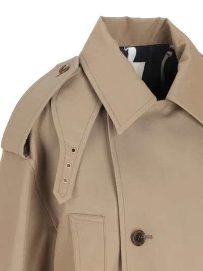 Celine Long-sleeved Coat In Brown