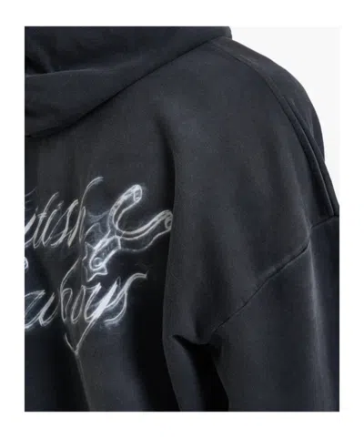 Represent Stylish Stained Sweater For Men In Black