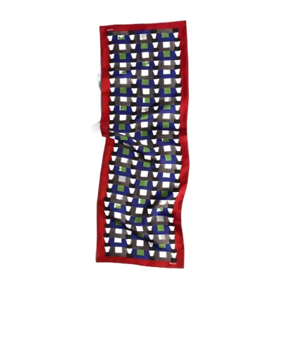 Miu Miu Geometric-printed Silk Scarf In Multi