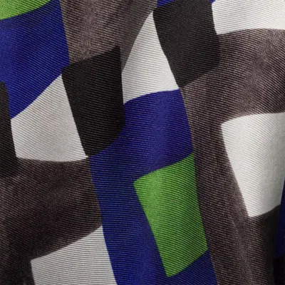 Miu Miu Geometric-printed Silk Scarf In Multi