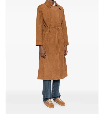 Bash Collared Coat In Brown