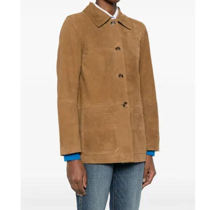 Bash Button-down Casual Jacket In Brown