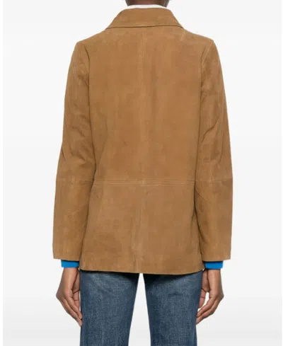 Bash Button-down Casual Jacket In Brown