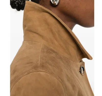 Bash Button-down Casual Jacket In Brown