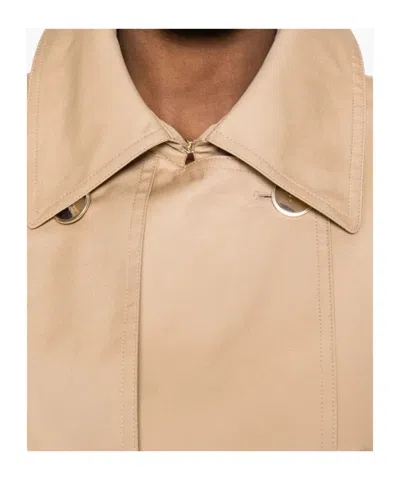 Twinset Double-breasted Belted Coat In Neutral