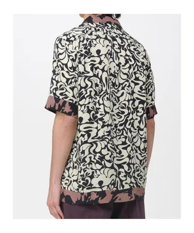 Dries Van Noten Short-sleeve Abstract Pattern Shirt With Camp Collar In Multi